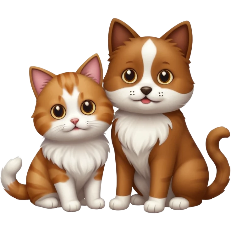 cat and dog emoji