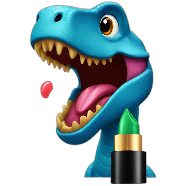 dinosaur lipstick emoji