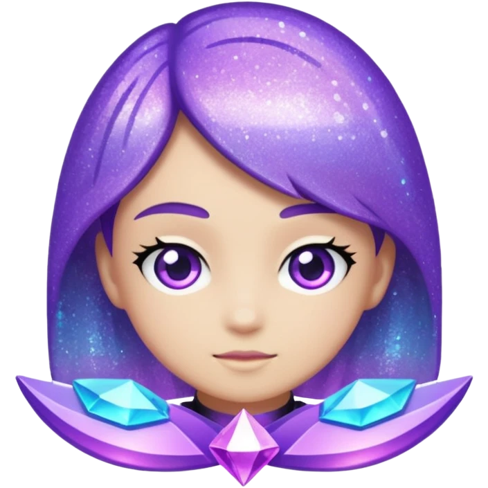 glitter purple and cian control game emoji