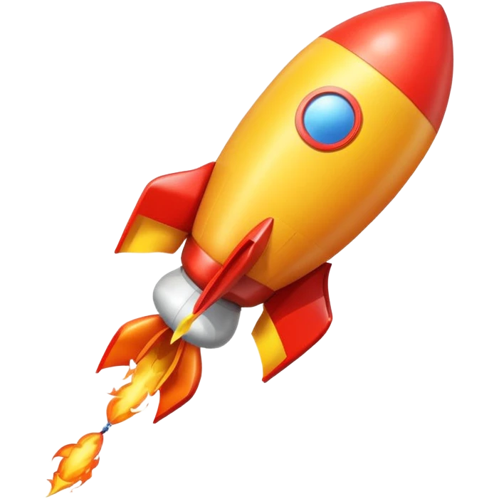 rocket shaped flying balloons emoji