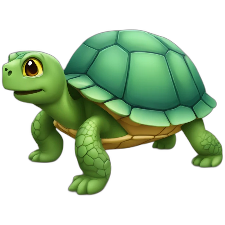 Chat sur une tortue emoji