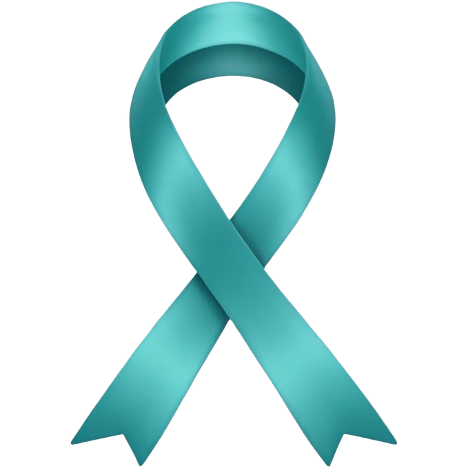 Teal ribbon emoji