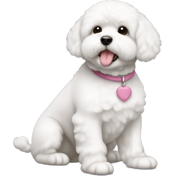 sitting bichon simple no cur emoji