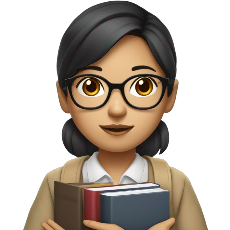 nerdy south east asian girl who study’s hard emoji