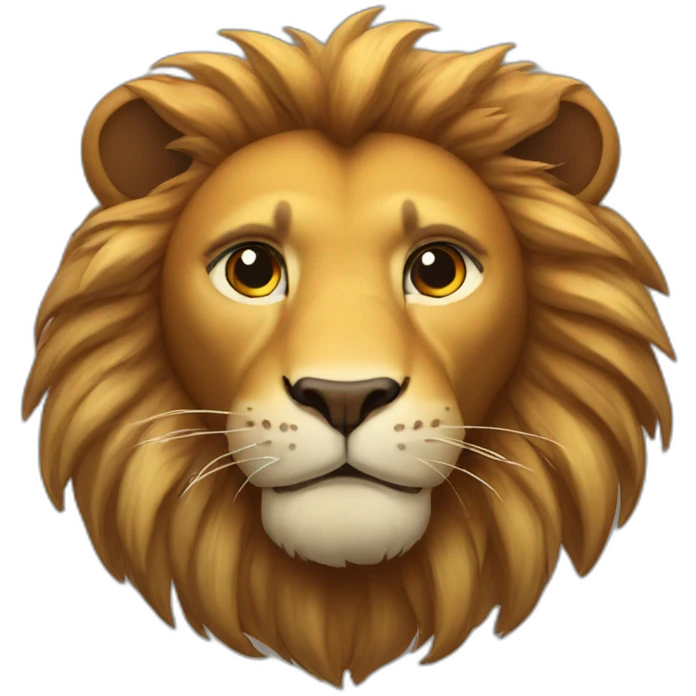 lion on his stomach emoji