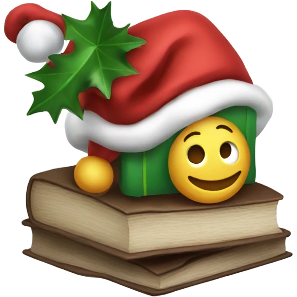 Book in christmas mood emoji