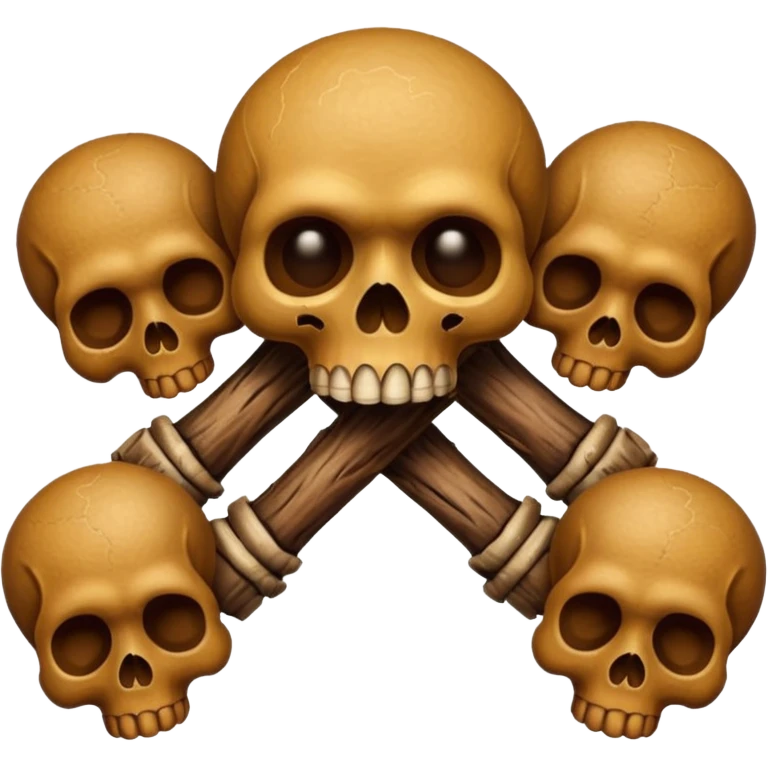 ((poop emoji))with bones and 3 skulls emoji