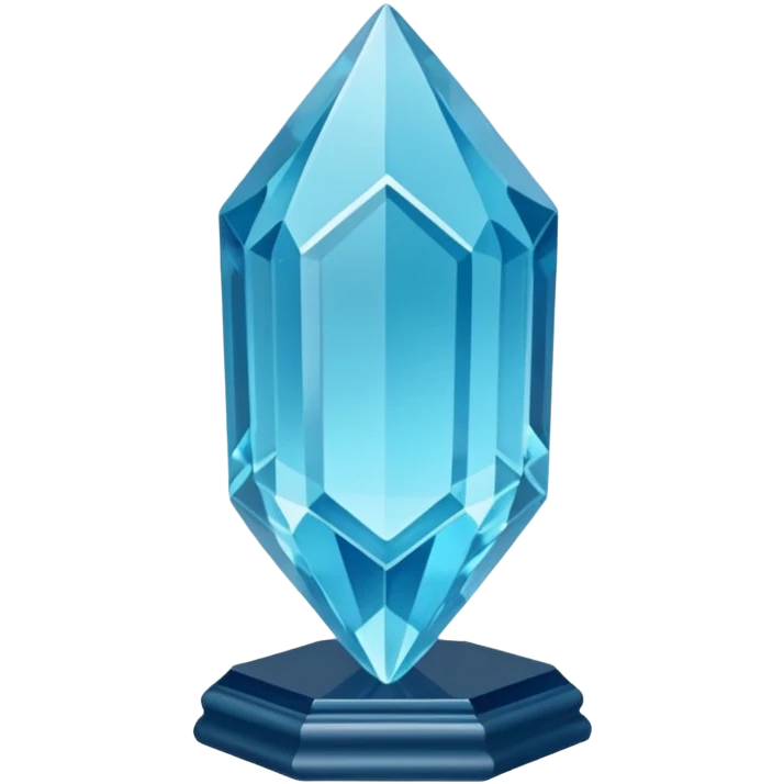 Magic Aquamarine mineral crystal On the stand emoji