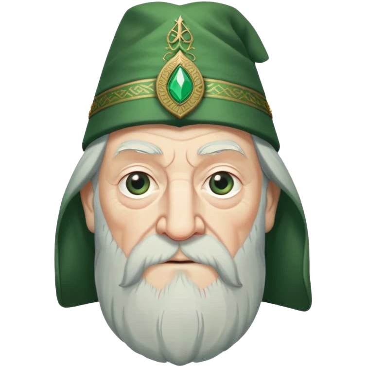 albus dumbledore from harry potter with green turkish fez hat and decorative motifs emoji