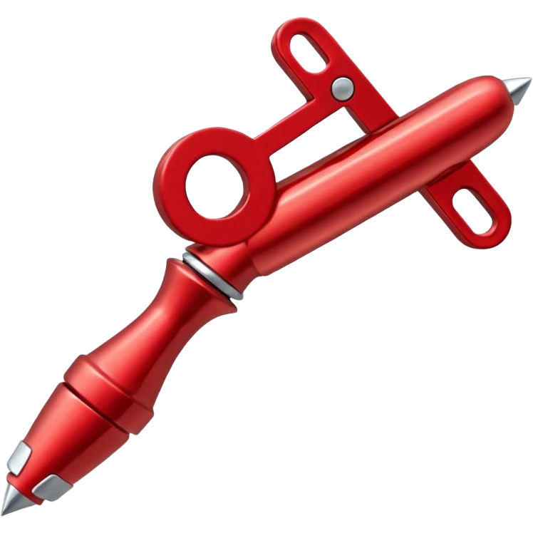 red corkscrew emoji