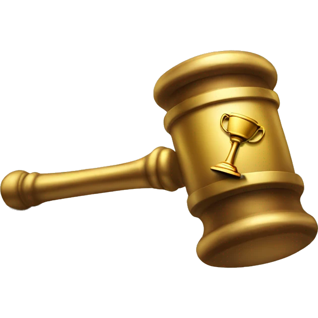 gold gavel  emoji