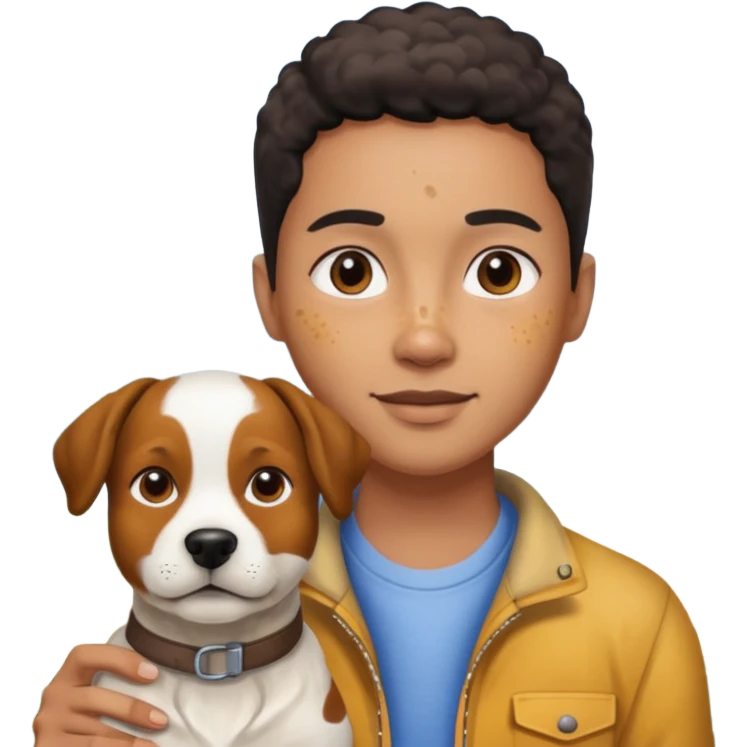 Hyperpigmentation mixed with a dog emoji