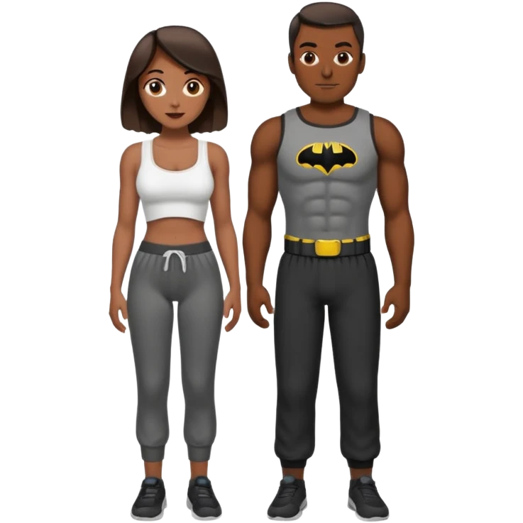 Batman with wife beater and black sweatpants  emoji