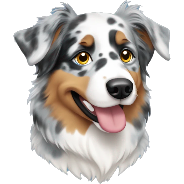 Blue Merle Australian shepherd  emoji