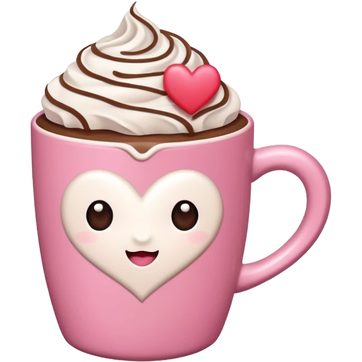 a pink mocha, cute and inviting emoji