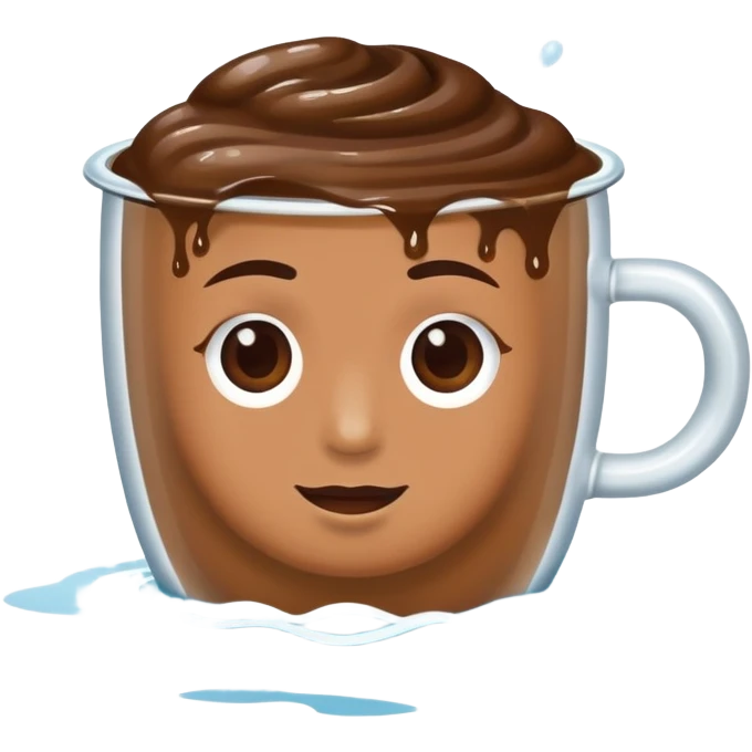 Swimming in a cup of coffee emoji