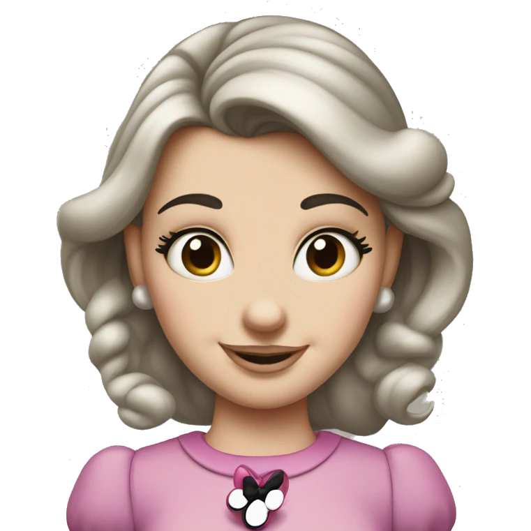 white girl minnie mouse emoji
