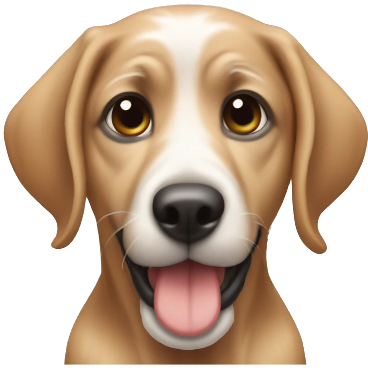 cachorro salsicha comendo bolo de aniversario emoji
