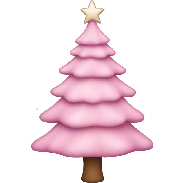 pastel pink christmas tree emoji