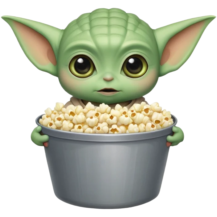 baby yoda popcorn emoji