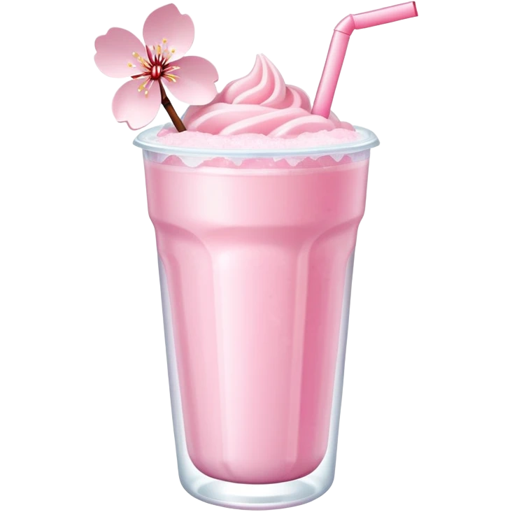 Pastel pink Cherry Blossom Sakura Slushie  emoji