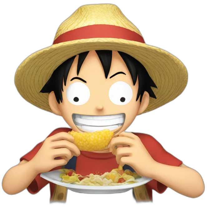 Luffy eating emoji