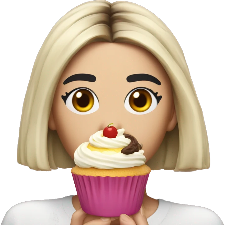 Dua lipa eating cupcake  emoji