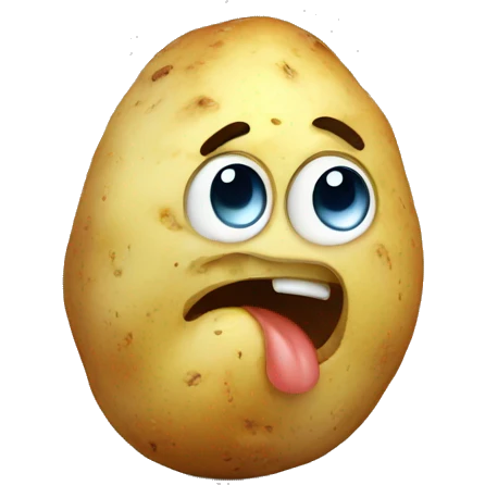 potato crying with laughter emoji