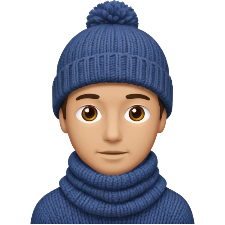 Knitted male face emoji