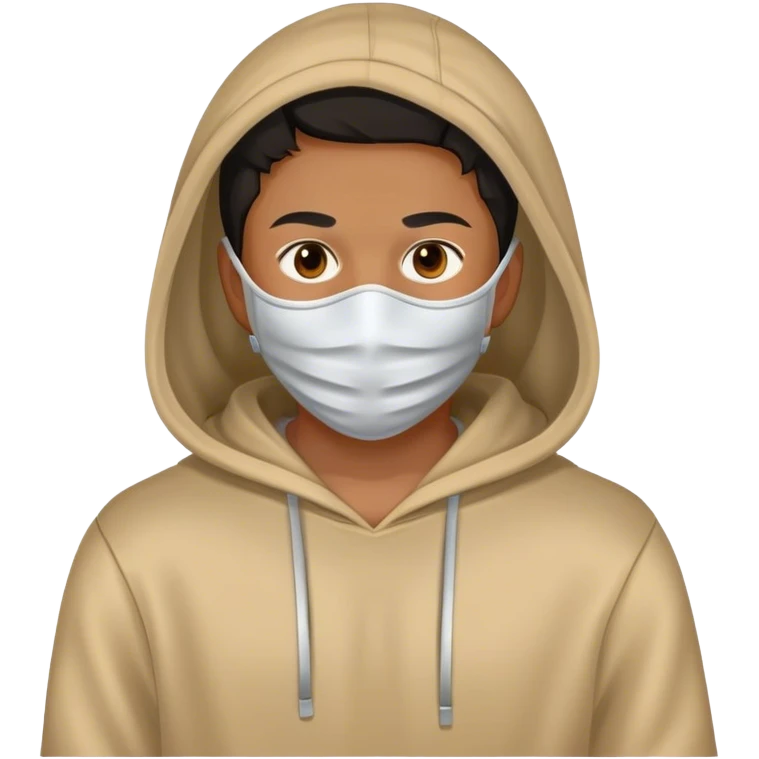 Hoodie with mask  emoji