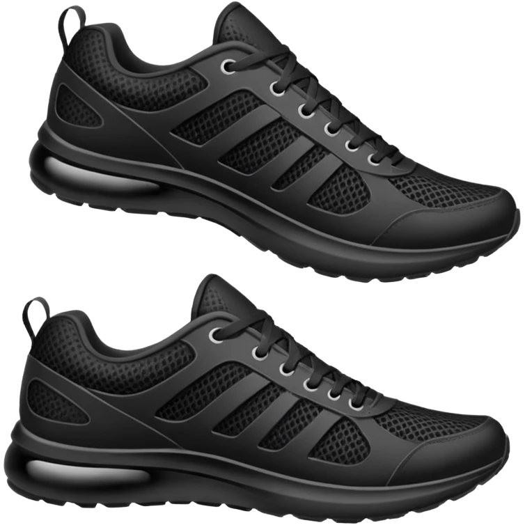 Make me an emoji of 2 black running shoes emoji