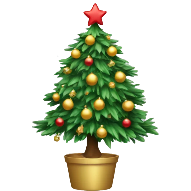 Coquette Christmas tree emoji