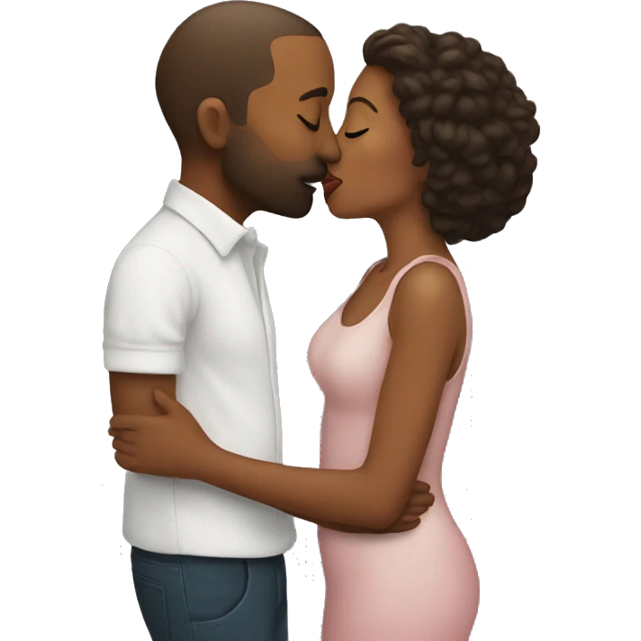 Man kisses woman  emoji