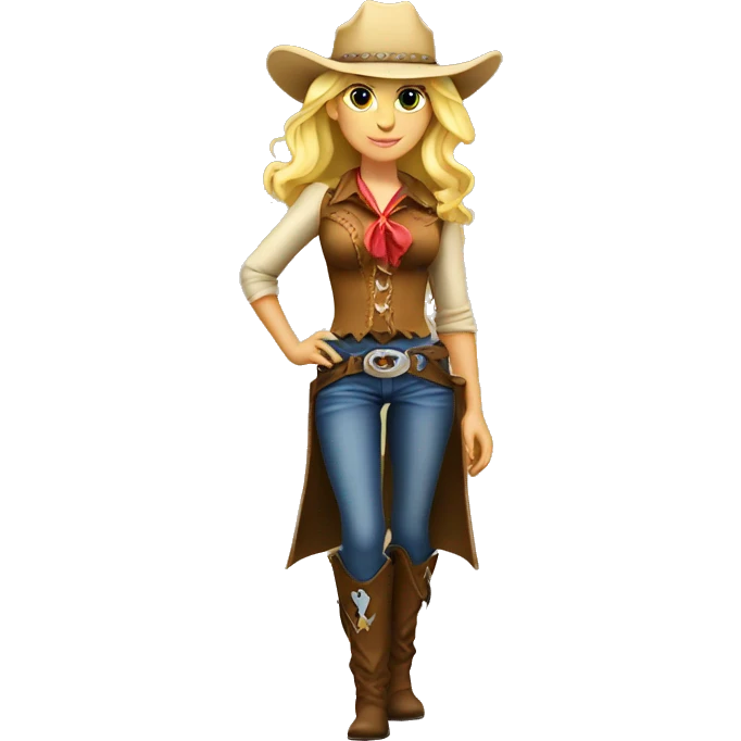 Cowboy blonde girl emoji