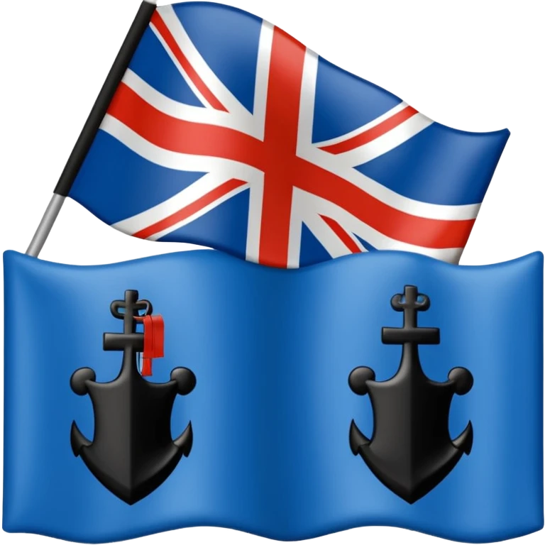 Bandera de Reino Unido en negro y azul emoji