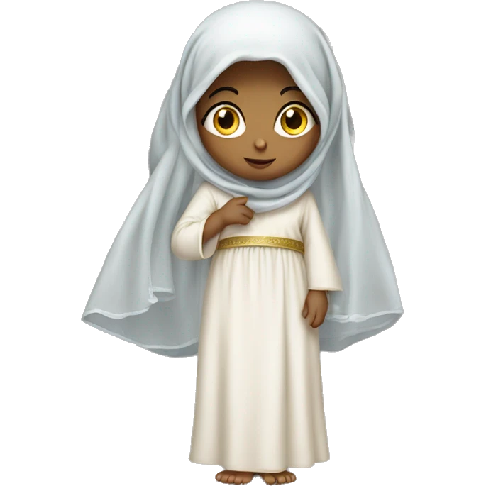 veiled arab baby little girl emoji