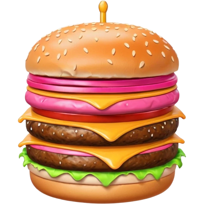 pink burger emoji