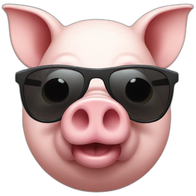 Pig with sunglasses emoji