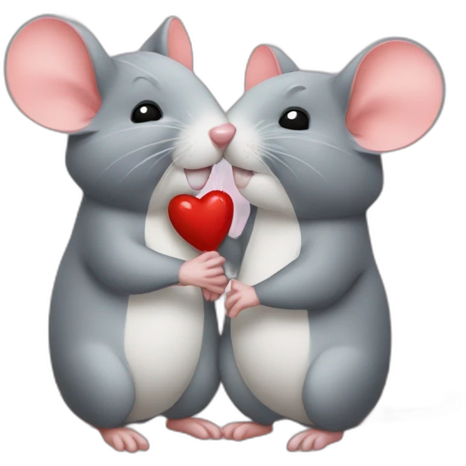 Mice kissing emoji