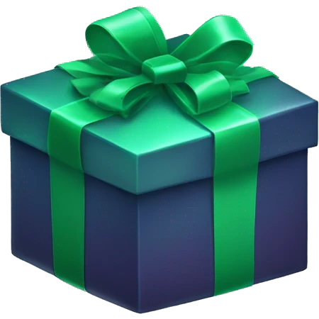 emerald gift box emoji