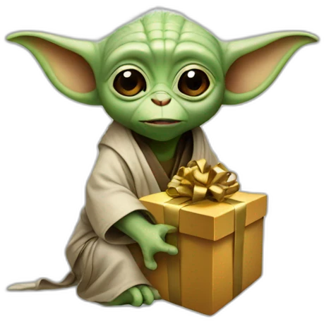 star wars yoda monkey present emoji