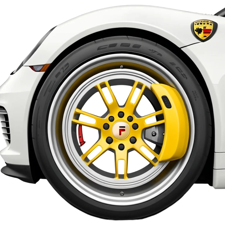 Matte White colored exterior 2024 Porsche 718 Cayman GTS 4.0 with yellow ceramic brake calipers and dark silver anthracite rims emoji