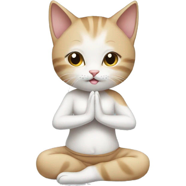 kitten doing yoga emoji