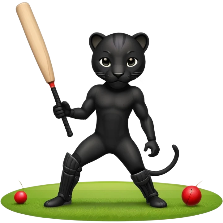 Panther in cricket emoji