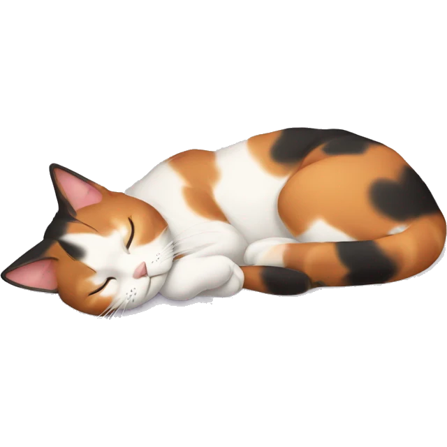 Calico cat napping  emoji