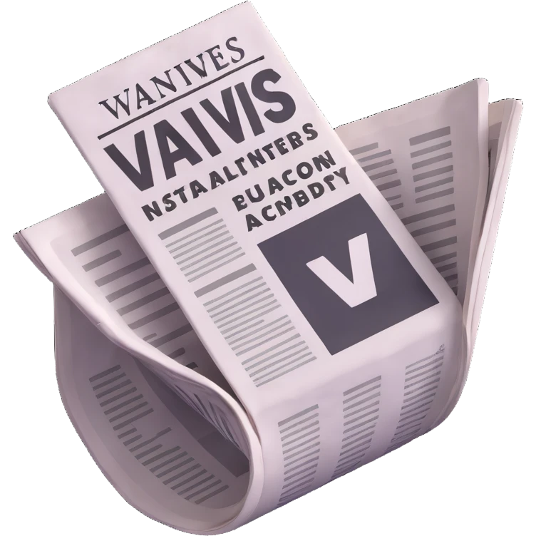 Vavinews logo with folded newspaper emoji