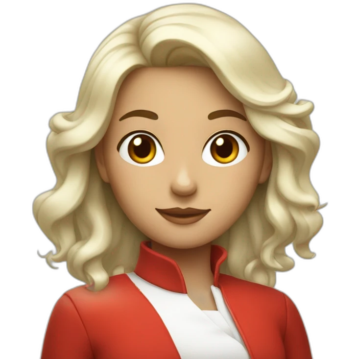 Fille blanche avec des cheveux rouge emoji