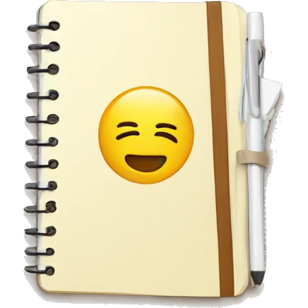 notebook with notes emoji