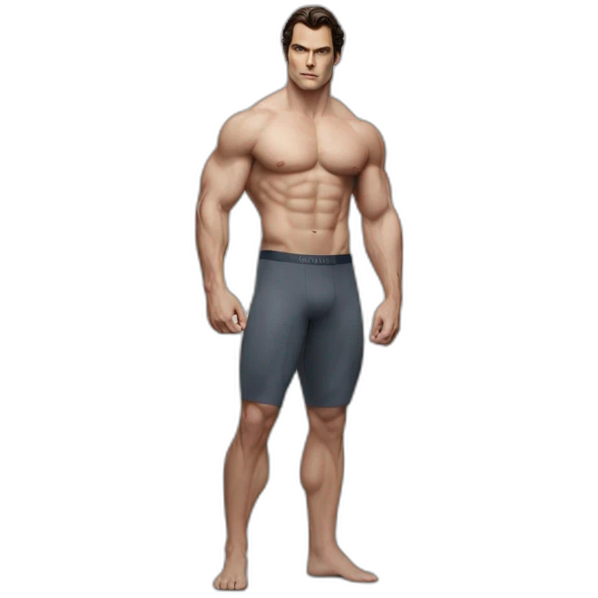 Henry Cavil whole body flexing Calvin Klein ad emoji