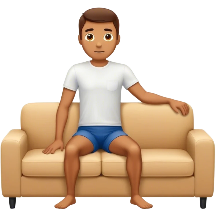 man placing sofa in ikea emoji